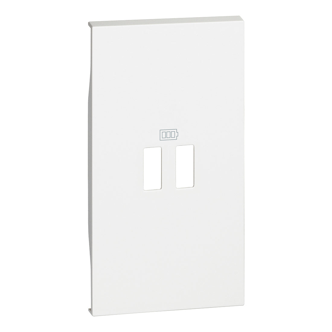 Frontal cargadores USB - Blanco - 2 módulos