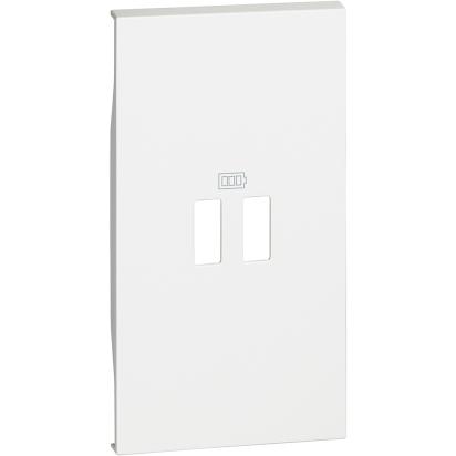Frontal cargadores USB - Blanco - 2 módulos