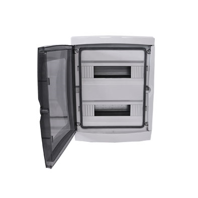 Caja de dsitribución modular, Serie CP3 puerta transparente. IP65.