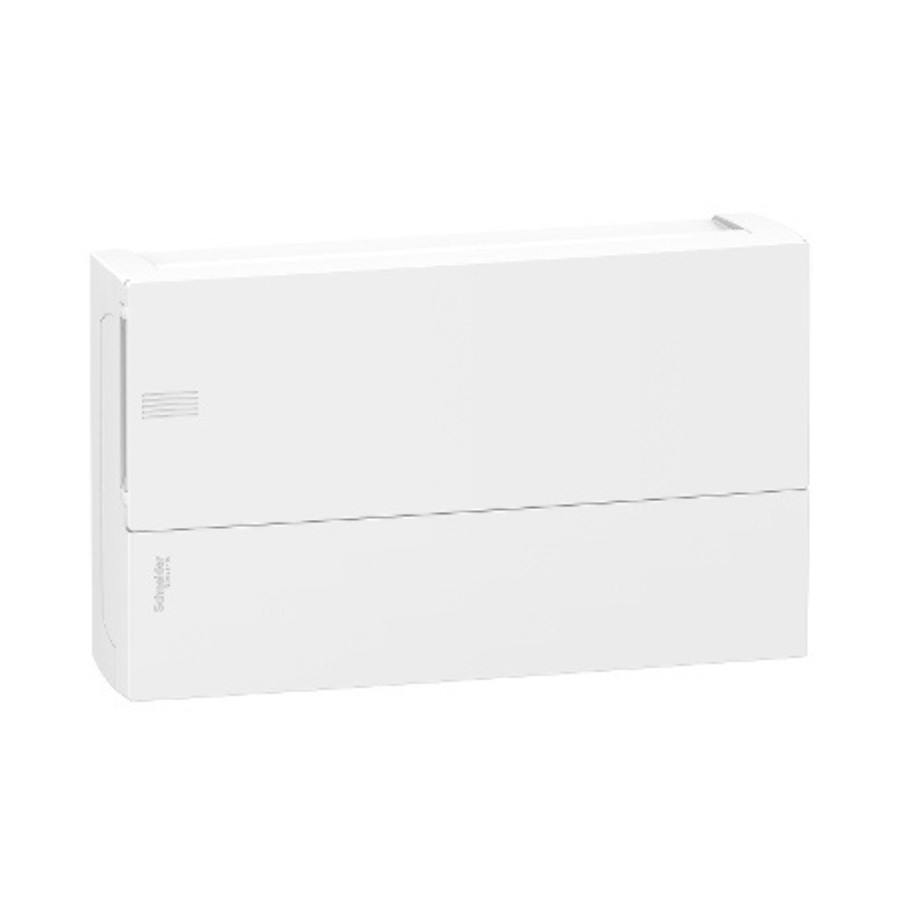 Caja de distribución Superficie Resi9 MP 1 fila de 18 módulos Puerta blanca