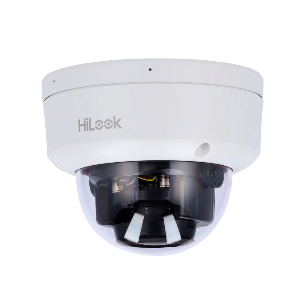 Cámara Domo IP – 6 MP y IP67 • Luz híbrida 30 m Lente varifocal motorizada Micrófono