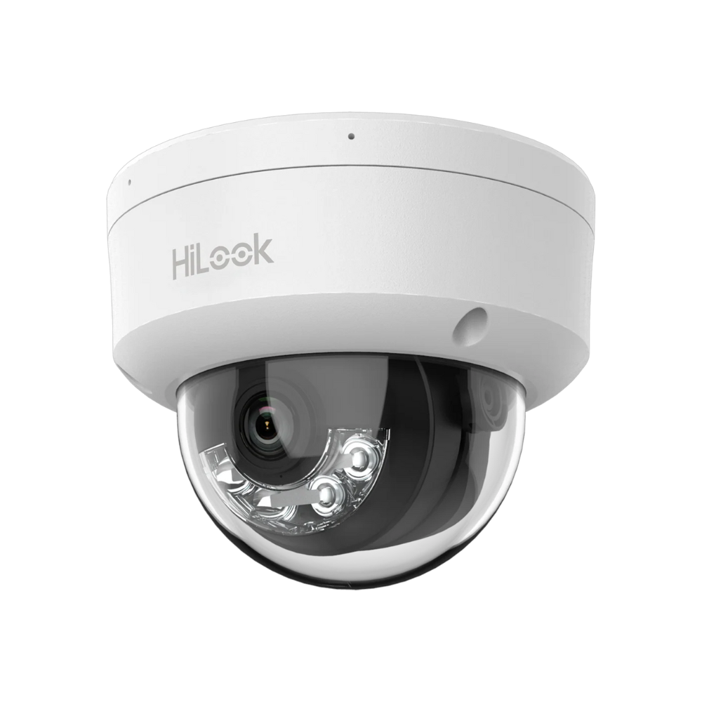 Cámara Domo IP – 8 MP y IP67 • Luz híbrida 30 m Micrófono integrado