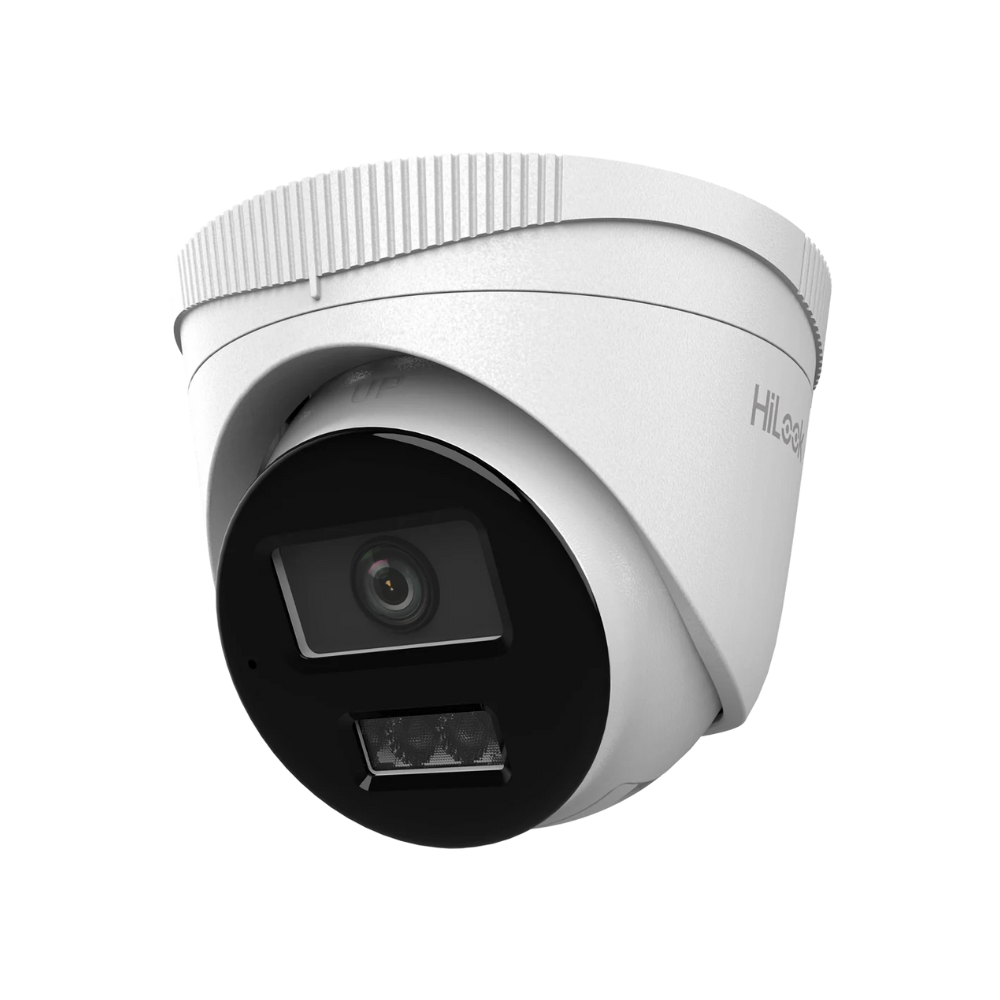 Cámara Turret IP – 4 MP y IP67 • Luz híbrida 30 m Micrófono integrado