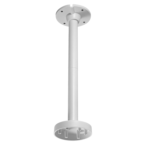 Soporte techo - Altura 567 mm apto para uso en exterior, Color blanco, fabricado en aluminio con pasador de cables