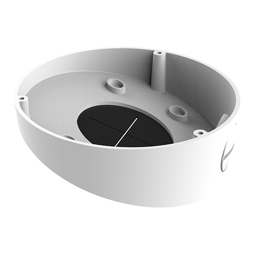 Soporte de techo inclinado para domo. Apto para uso en exterior en color blanco.