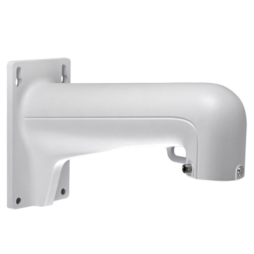 Soporte de pared para cámaras domo para uso en exterior. Color blanco con pasador de cables