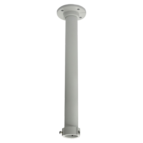 Soporte de techo para cámaras domo para uso en exterior. Color blanco con pasador de cables