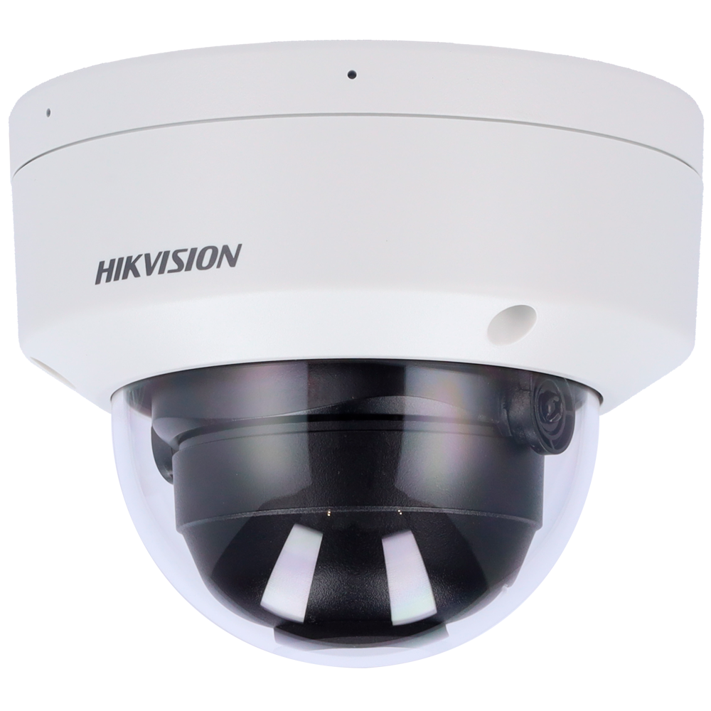 Cámara Domo IP – Lente 2.8 mm y IP67 • Luz híbrida 30 m Micrófono integrado