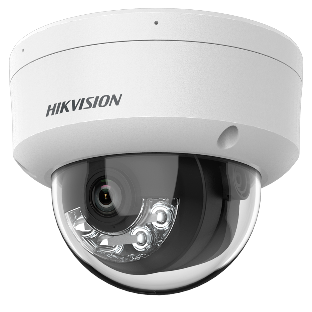 Cámara Domo IP – 4 MP y Lente 4 mm • Luz híbrida 20 m Micrófono integrado