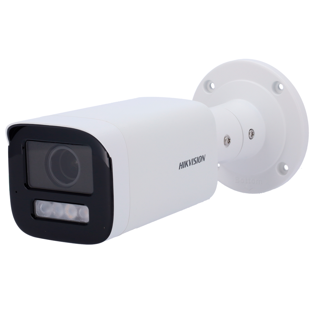 Cámara Bullet IP – 4 MP y IP67 • Luz híbrida 50 m Micrófono integrado