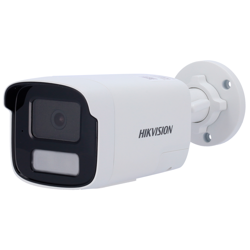 Cámara Bullet IP – 8 MP y Lente 4 mm • Luz híbrida 50 m Micrófono y altavoz integrados, IP67