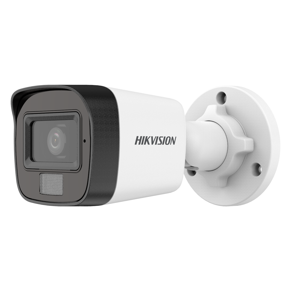 Cámara Bullet 4 en 1 – Lente 2.8 mm y IP67 • Luz blanca 20 m Micrófono integrado,  Audio sobre coaxial