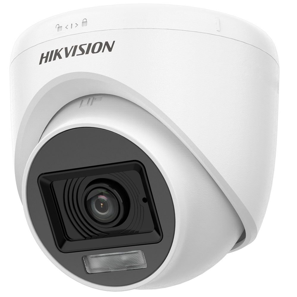 Cámara Domo 4 en 1 – Lente 2.8 mm y micrófono integrado • Luz blanca 20 m Micrófono integrado