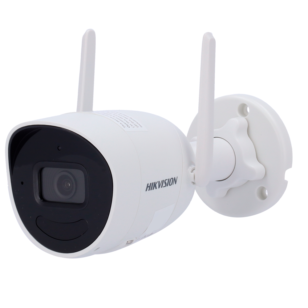Cámara tipo Bullet con Wi-Fi - Resolución: 4 MP, lente de 2.8 mm - Gran Angular | Micrófono y altavoz integrados, Hikvision serie Value