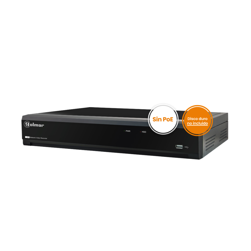 Grabador NVR-6404 64 Cámaras  H.265;  sin disco