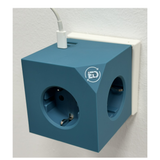 Cubo enchufe múltiple para escritorio, cocina y zonas de trabajo sin cable, alta resistencia (3680W), 3 enchufes, 3 puertos (2x USB-C, 1x USB-A)