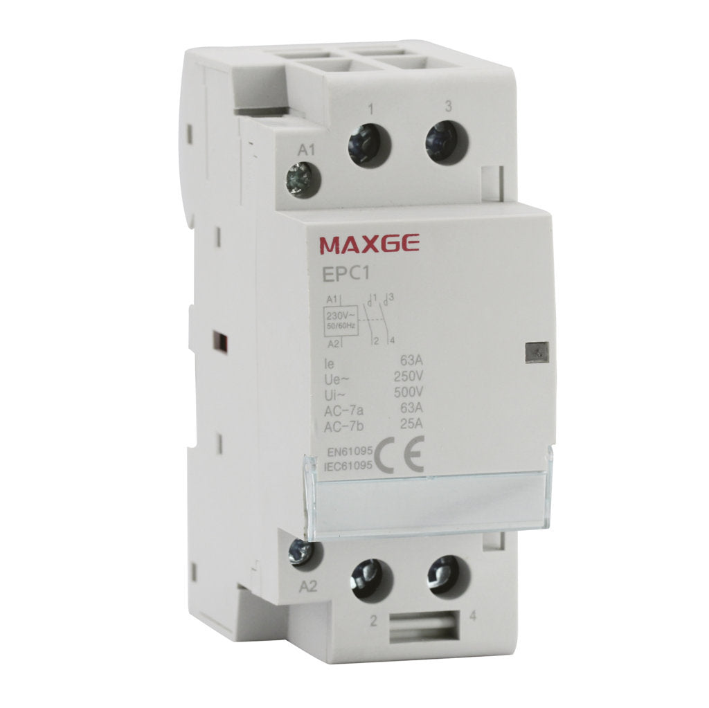 Contactor modular Alpha+ (1 mód DIN). 2P (2NO), 25A, 230VAC