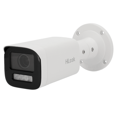 Cámara tipo Bullet IP - Resolución: 6 MP, lente de 2.8-12 mm - Varifocal | Micrófono integrado, Hikvision gama Hilook