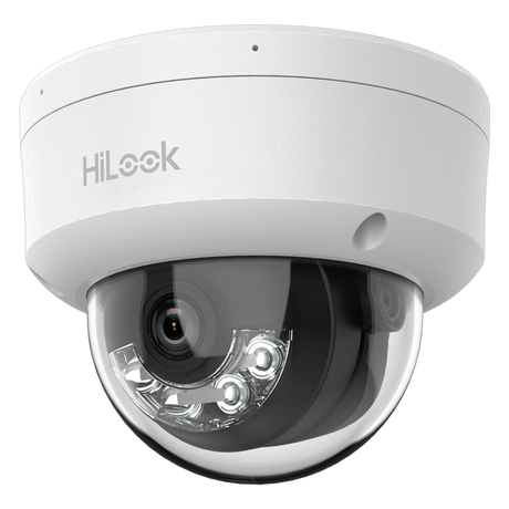 Cámara tipo Domo IP - Resolución: 4 MP, lente de 2.8 mm - Gran Angular | Detección de movimiento, Hikvision gama Hilook