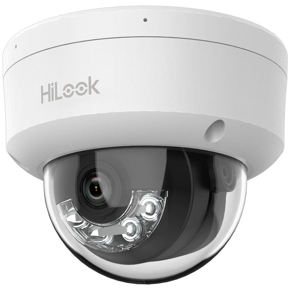 Cámara tipo Domo IP - Resolución: 8 MP, lente de 2.8 mm - Gran Angular | Micrófono integrado, Hikvision gama Hilook