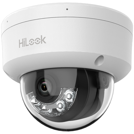 Cámara tipo Domo IP - Resolución: 8 MP, lente de 2.8 mm - Gran Angular | Micrófono integrado, Hikvision gama Hilook