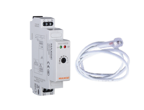 Interruptor crepuscular 1 NAC, 16A - 230VAC. Con sondaMaxge