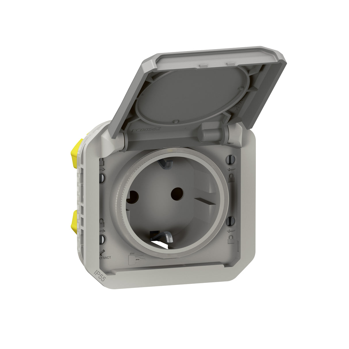 Base de corriente Plexo modular IP55 -2P+T-borne auto-Gris