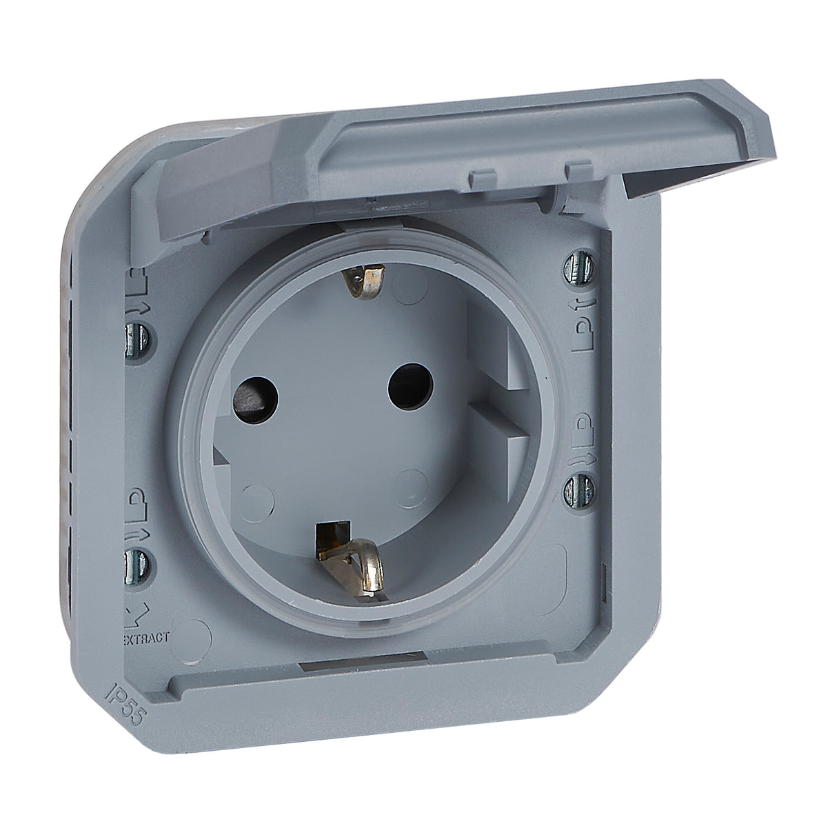Base de corriente Plexo modular IP55 -2P+T-borne torn-Gris