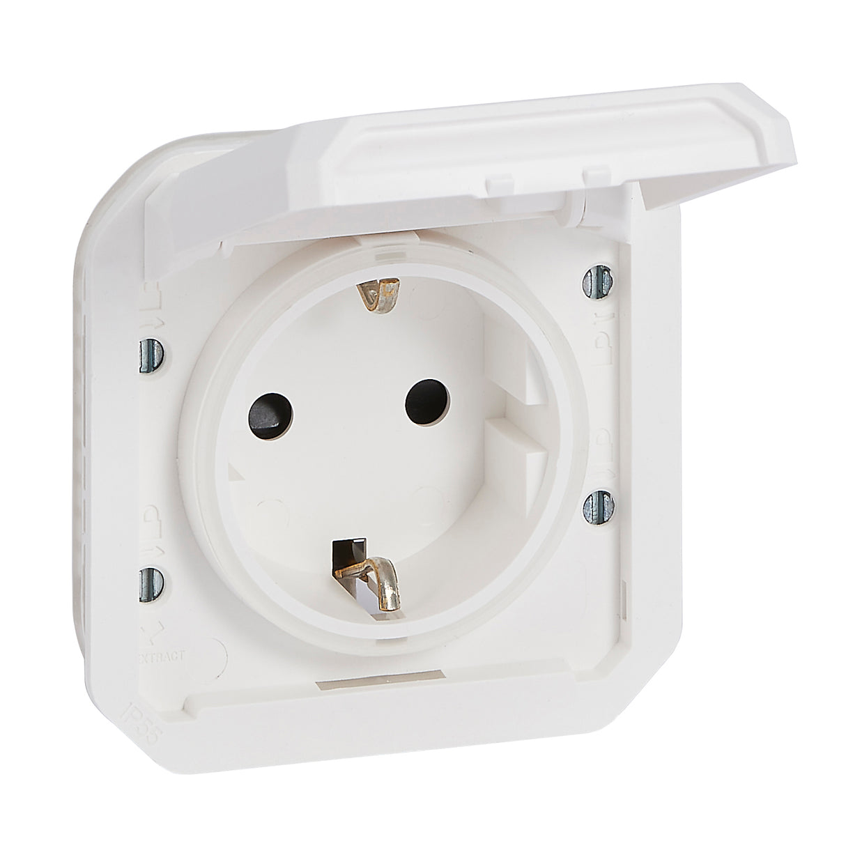 Base de corriente Plexo modular IP55 -2P+T-borne torn-Blanco