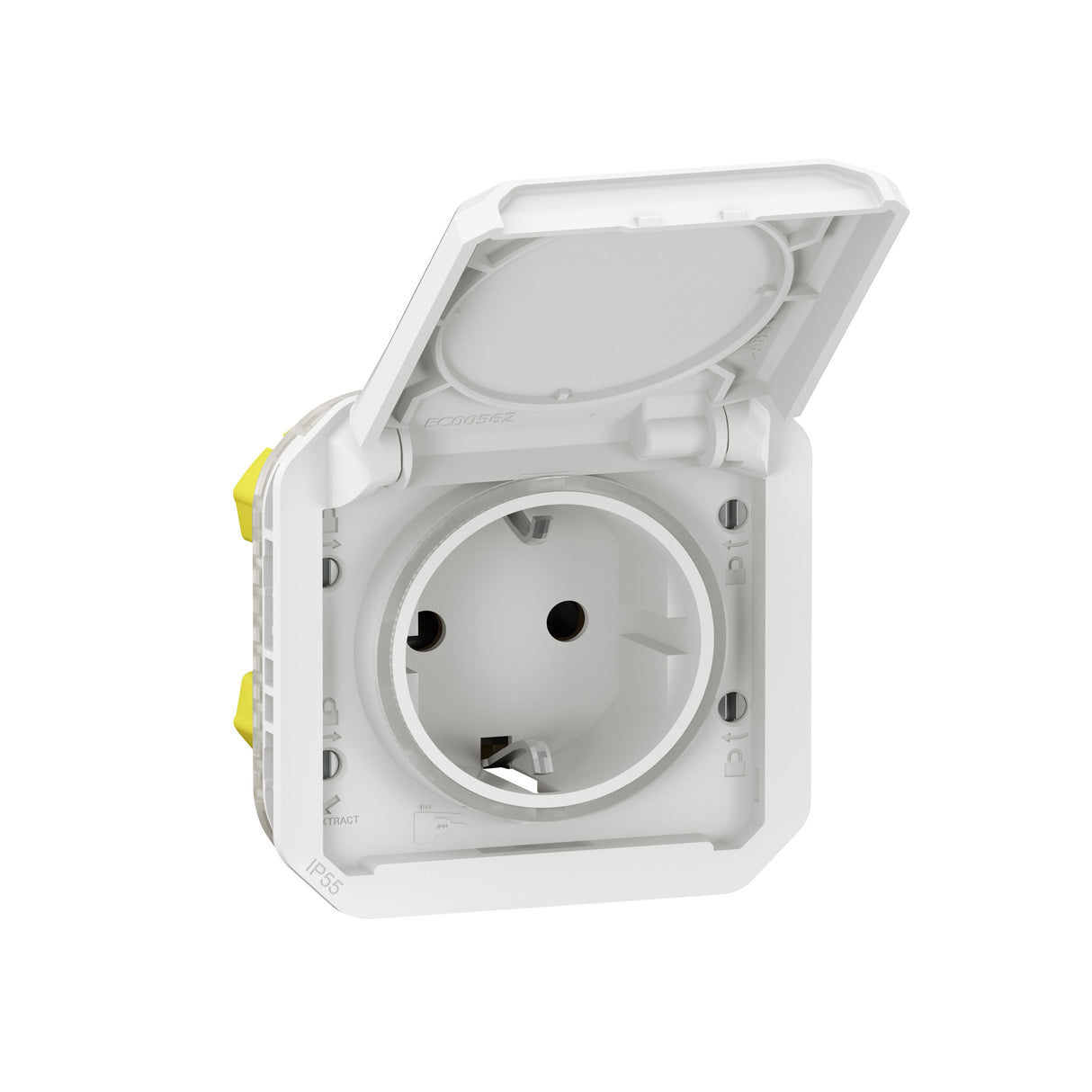 Base de corriente Plexo modular IP55 -2P+T-borne auto-Blanco