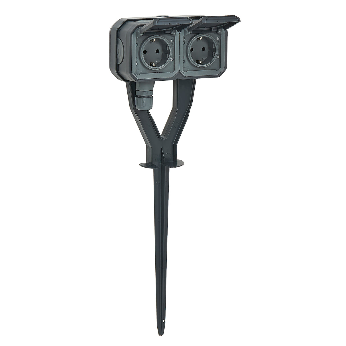 Pica de jardín Plexo monobloc superficie IP55 -16A-2x2P+T Antracita