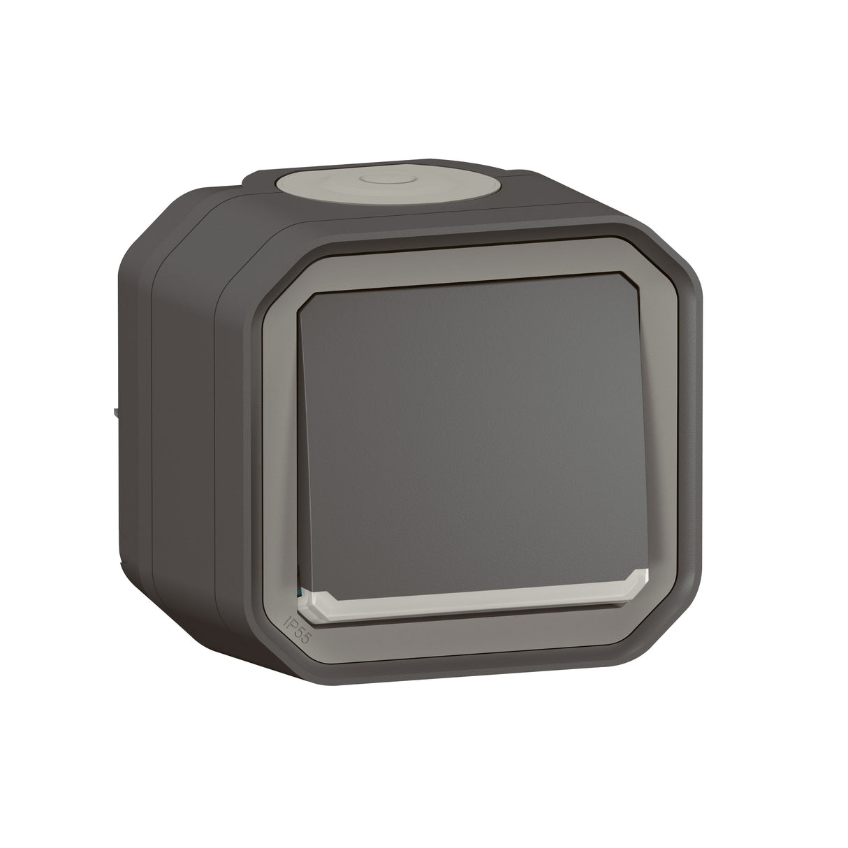 Pulsador luminoso NA Plexo monobloc superficie - 10A - Antracita