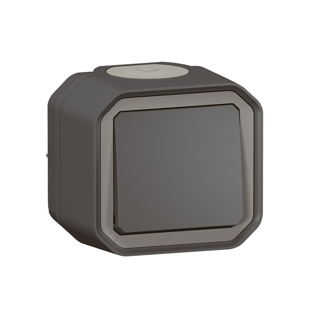 Pulsador NA Plexo monobloc superficie - 10A - Antracita