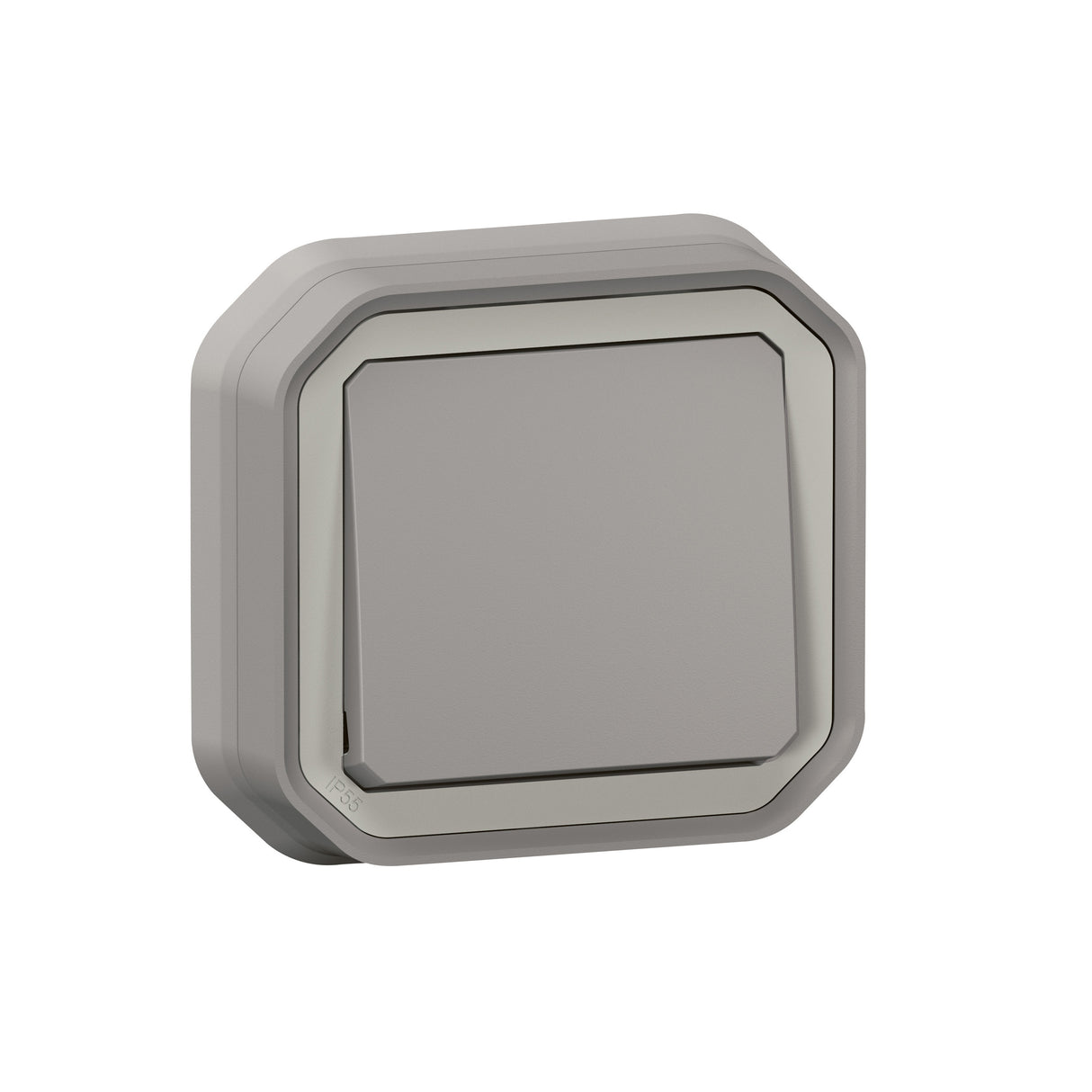 Conmutador Plexo monobloc empotrar - 10AX - Gris