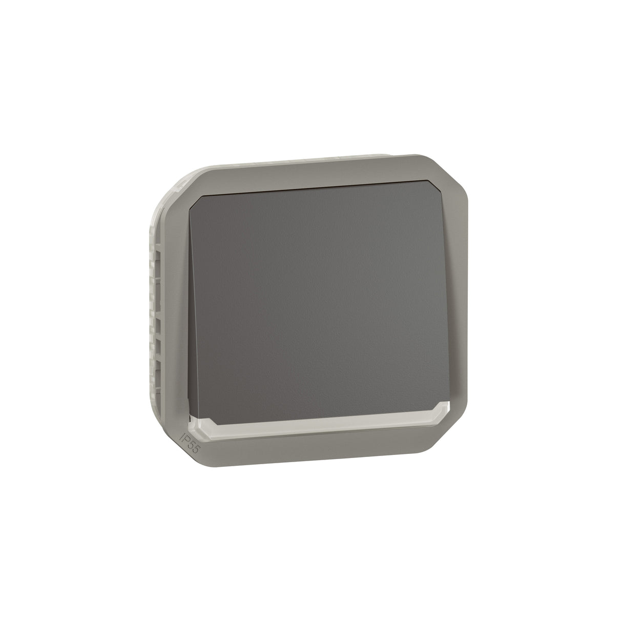 Pulsador luminoso NA Plexo modular - 10A - Antracita