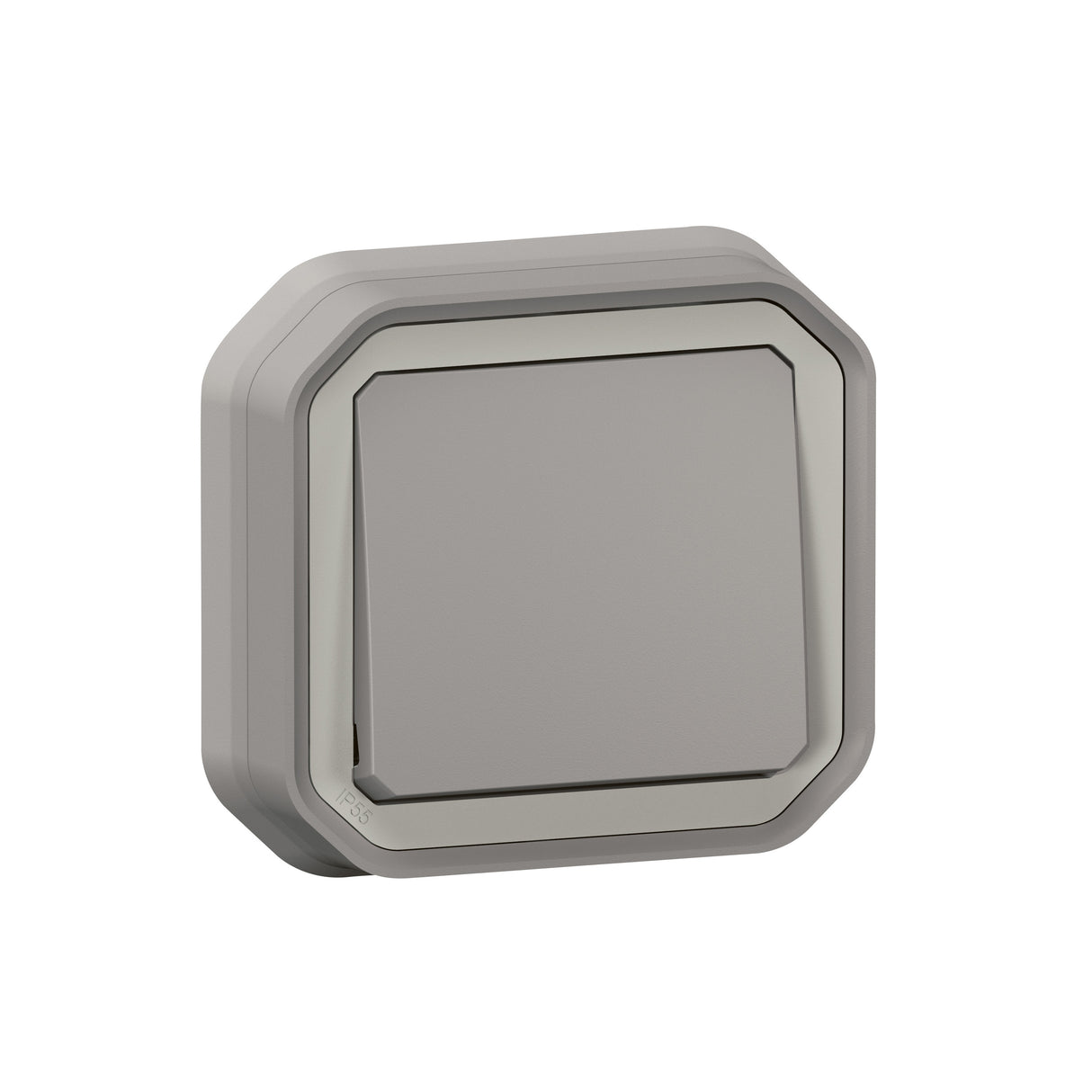 Pulsador NA Plexo monobloc empotrar - 10A - Gris