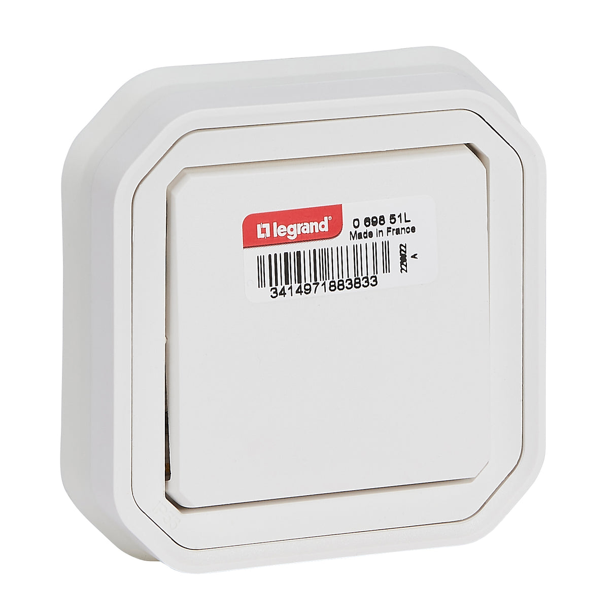Conmutador Plexo monobloc empotrar - 10AX - Blanco