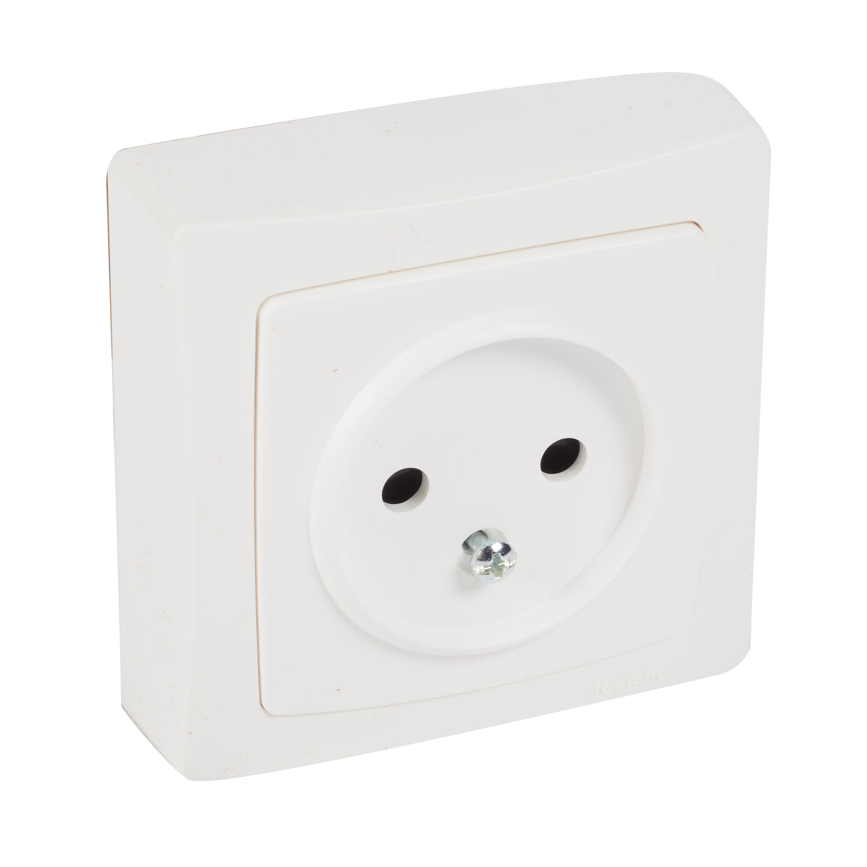 Base 2P+T obturador de protección - Oteo - monobloc - Blanco