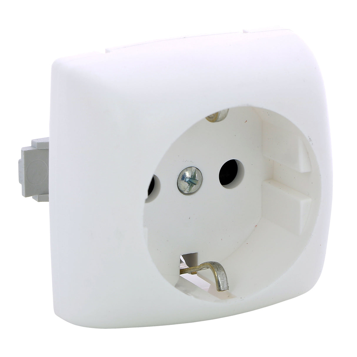 Base 2P+T obturador de protección - 16A/230V - Oteo - componible - Blanco