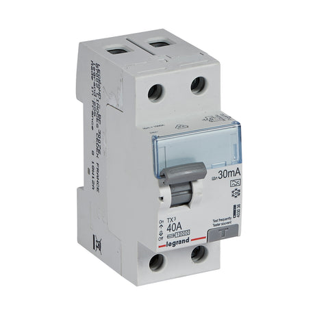 Interruptor diferencial 2 polos - 40A/30mA - Tipo A - 230V~ Legrand serie TX³