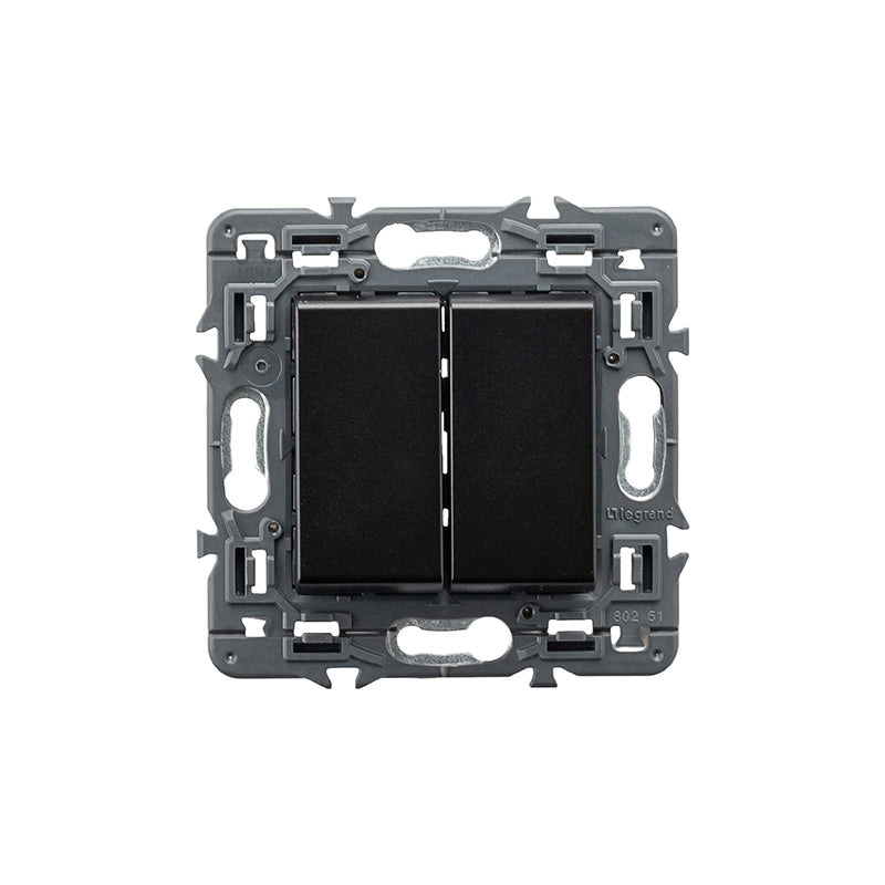 Pulsador inversor - doble - 6A - 230V~ - Dark