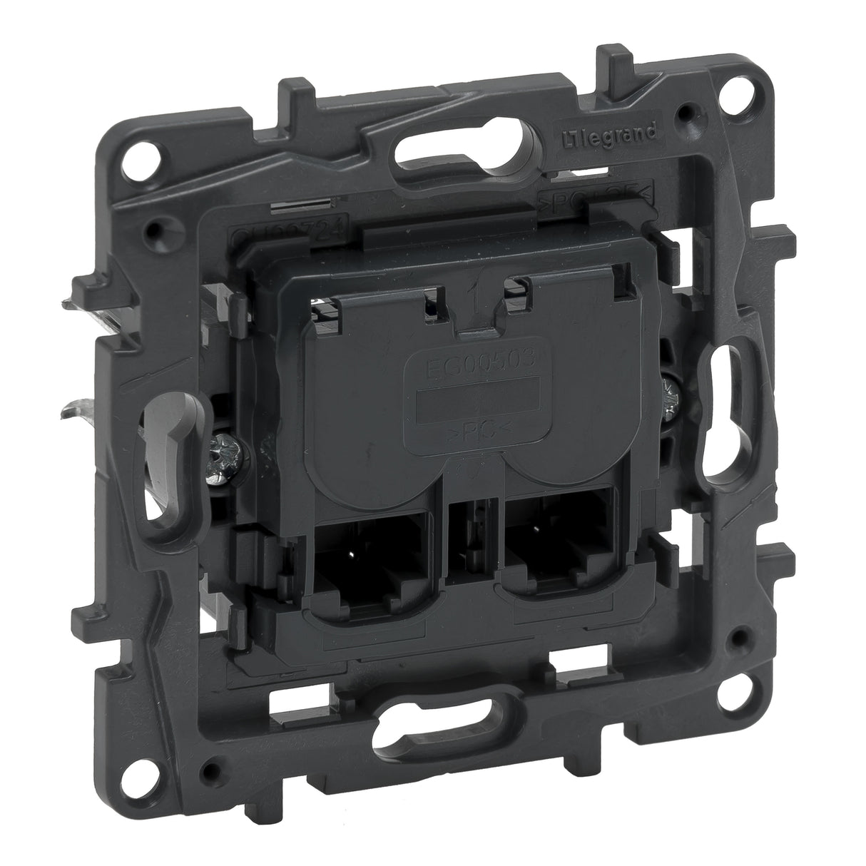 Base telefónica e informática doble RJ45 - Cat.6 UTP