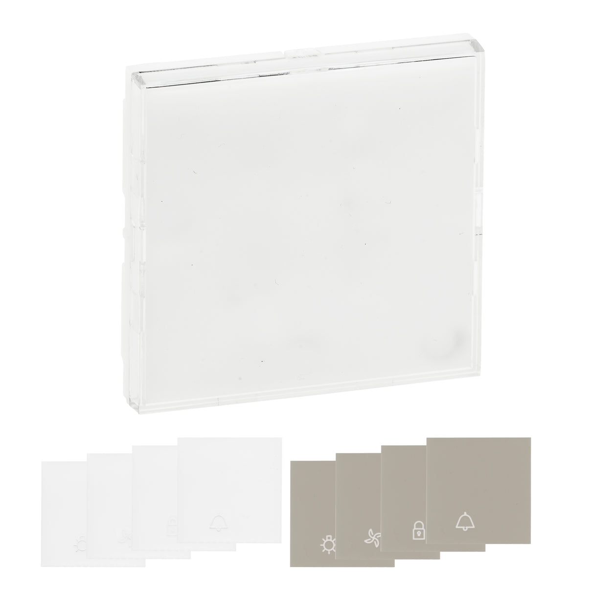 Tecla - Interruptor y conmutador con portaetiquetas - Blanco mate