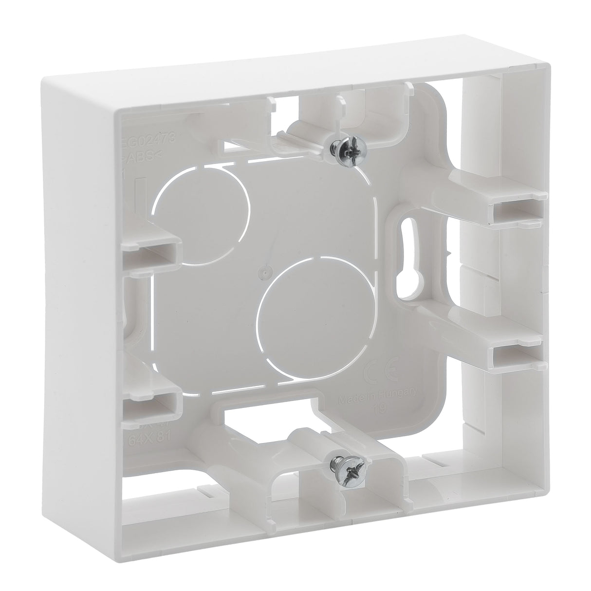 Caja de superficie - 1 elemento de color blanco mate