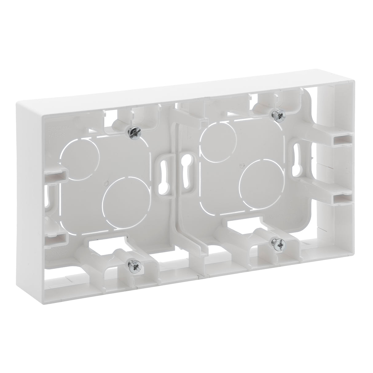 Caja de superficie - 2 elementos de color blanco mate