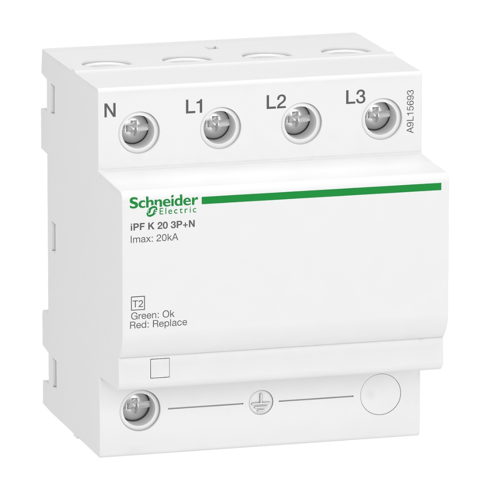 Limitador de sobretensiones transitorias tipo 2; Acti9 iPF k; 3P+N; 20 kA; 340V