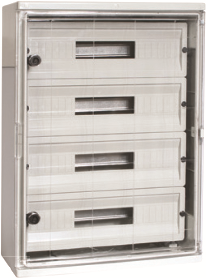 Envolvente modular serie Sella IP65. ABS superficie. Puerta opaca. 18 Modulos
