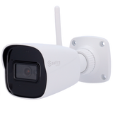 Cámara tipo Bullet con Wi-Fi - Resolución: 4 MP, lente de 2.8 mm - Gran Angular | Entrada de audio, Safire Smart