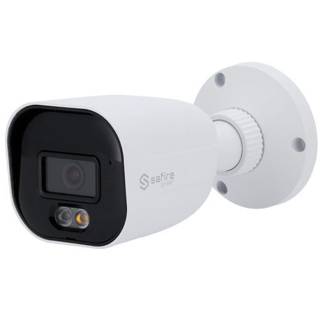 Cámara tipo Bullet IP - Resolución: 6 MP, lente de 2.8 mm - Gran Angular | Micrófono integrado, Safire Smart