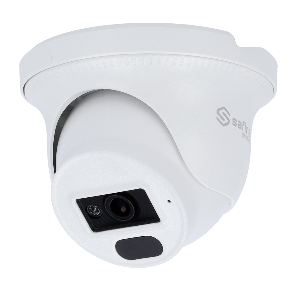 Cámara tipo Turret IP - Resolución: 2 MP, lente de 2.8 mm - Gran Angular | Progressive Scan CMOS, Safire Smart